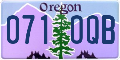 OR license plate 071OQB