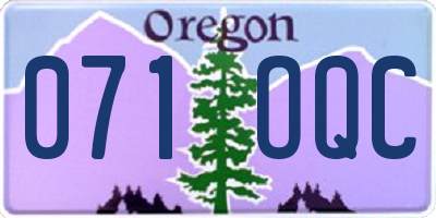 OR license plate 071OQC