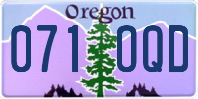 OR license plate 071OQD