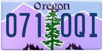 OR license plate 071OQI