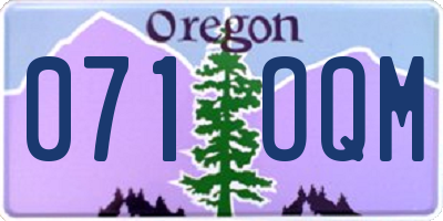 OR license plate 071OQM