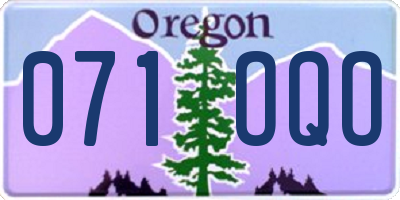 OR license plate 071OQO