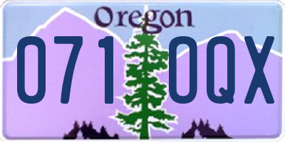 OR license plate 071OQX