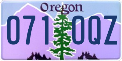 OR license plate 071OQZ