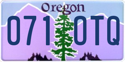 OR license plate 071OTQ