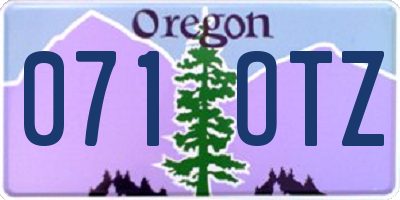 OR license plate 071OTZ