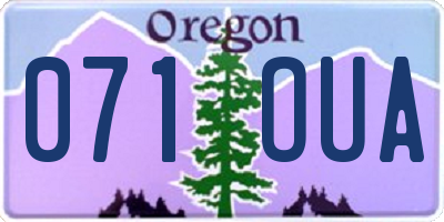 OR license plate 071OUA