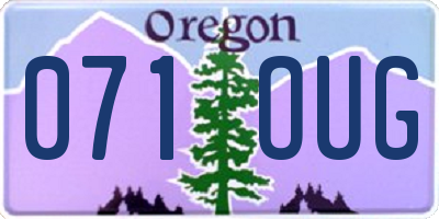 OR license plate 071OUG
