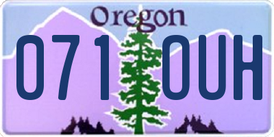 OR license plate 071OUH
