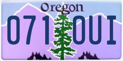 OR license plate 071OUI