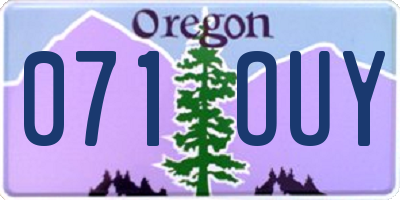 OR license plate 071OUY