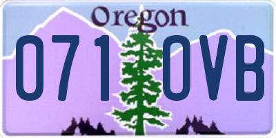 OR license plate 071OVB