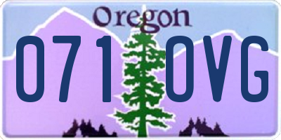 OR license plate 071OVG