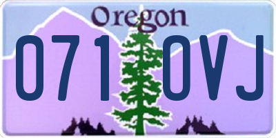 OR license plate 071OVJ