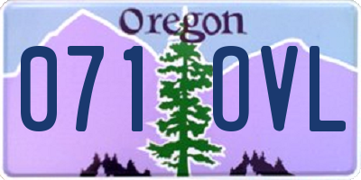 OR license plate 071OVL
