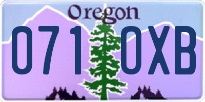 OR license plate 071OXB