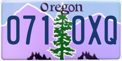 OR license plate 071OXQ