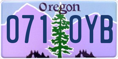 OR license plate 071OYB