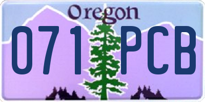 OR license plate 071PCB