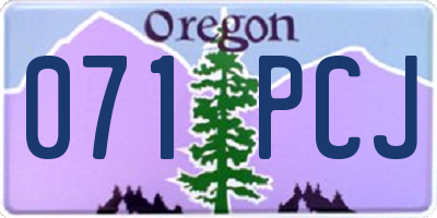OR license plate 071PCJ