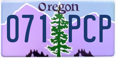 OR license plate 071PCP