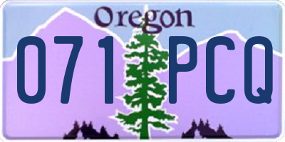 OR license plate 071PCQ
