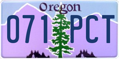 OR license plate 071PCT