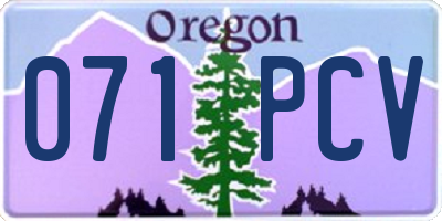 OR license plate 071PCV