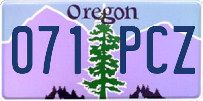 OR license plate 071PCZ