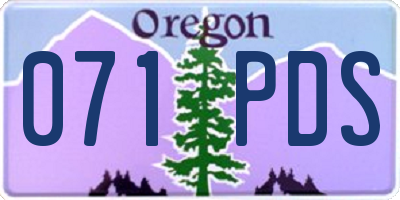 OR license plate 071PDS