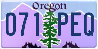OR license plate 071PEQ