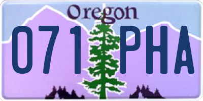 OR license plate 071PHA