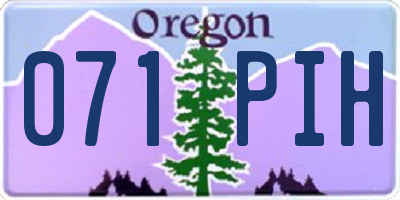 OR license plate 071PIH