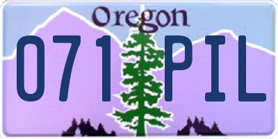 OR license plate 071PIL