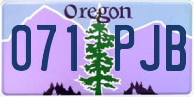 OR license plate 071PJB