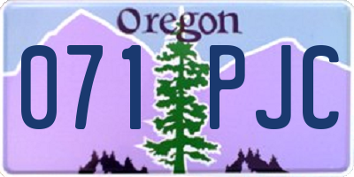 OR license plate 071PJC