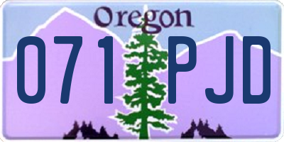 OR license plate 071PJD