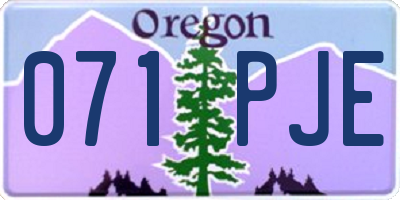 OR license plate 071PJE