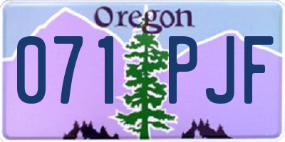 OR license plate 071PJF