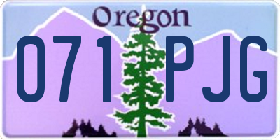 OR license plate 071PJG