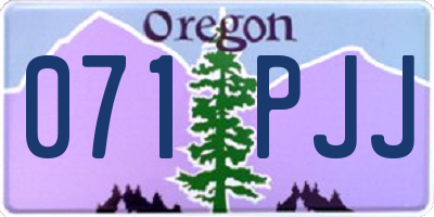 OR license plate 071PJJ