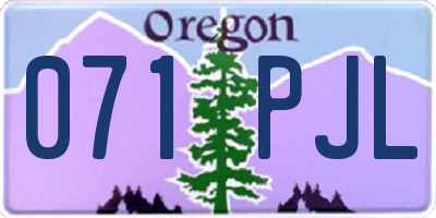 OR license plate 071PJL