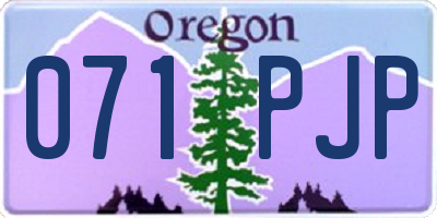 OR license plate 071PJP
