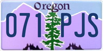 OR license plate 071PJS