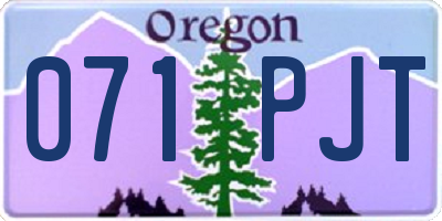 OR license plate 071PJT