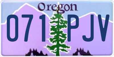 OR license plate 071PJV