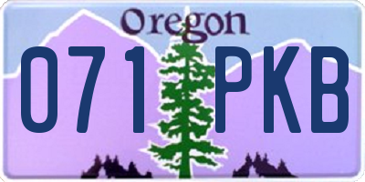 OR license plate 071PKB