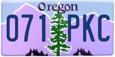 OR license plate 071PKC