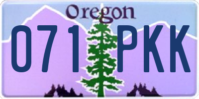 OR license plate 071PKK