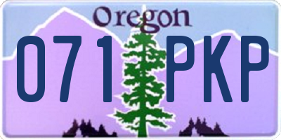 OR license plate 071PKP